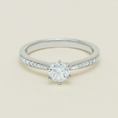 18ct White Gold .53ct Diamond Zenith Ring