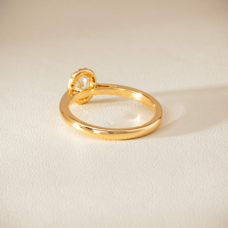 18ct Yellow Gold .51ct Oval Cut Diamond Nina Ring