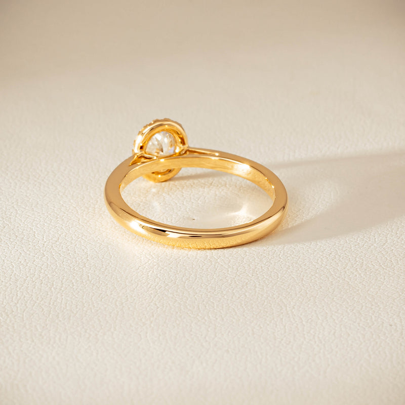 18ct Yellow Gold .51ct Oval Cut Diamond Nina Ring