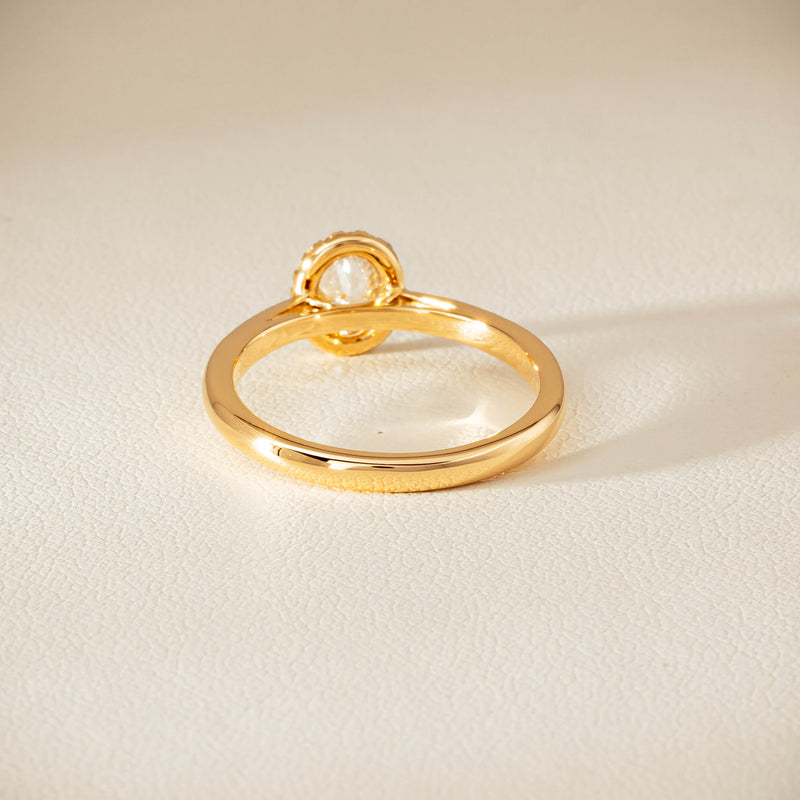 18ct Yellow Gold .51ct Oval Cut Diamond Nina Ring