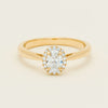 18ct Yellow Gold .51ct Oval Cut Diamond Nina Ring