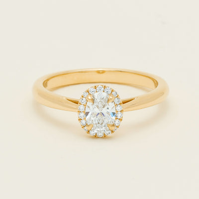 18ct Yellow Gold .51ct Oval Cut Diamond Nina Ring