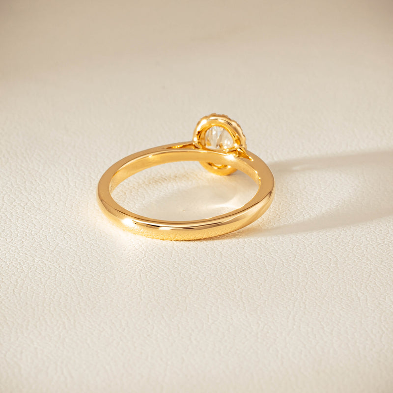 18ct Yellow Gold .51ct Oval Cut Diamond Nina Ring