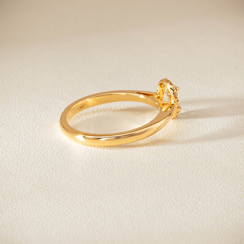 18ct Yellow Gold .51ct Oval Cut Diamond Nina Ring