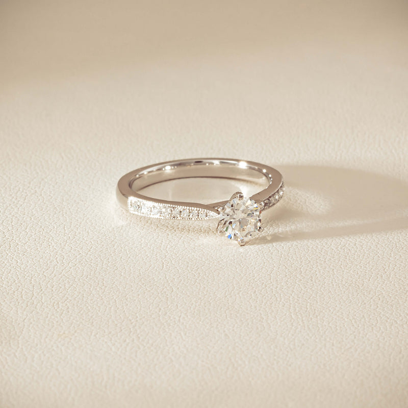 18ct White Gold .50ct Diamond Zenith Ring