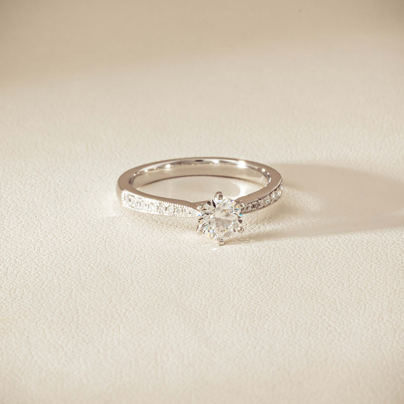 18ct White Gold .50ct Diamond Zenith Ring