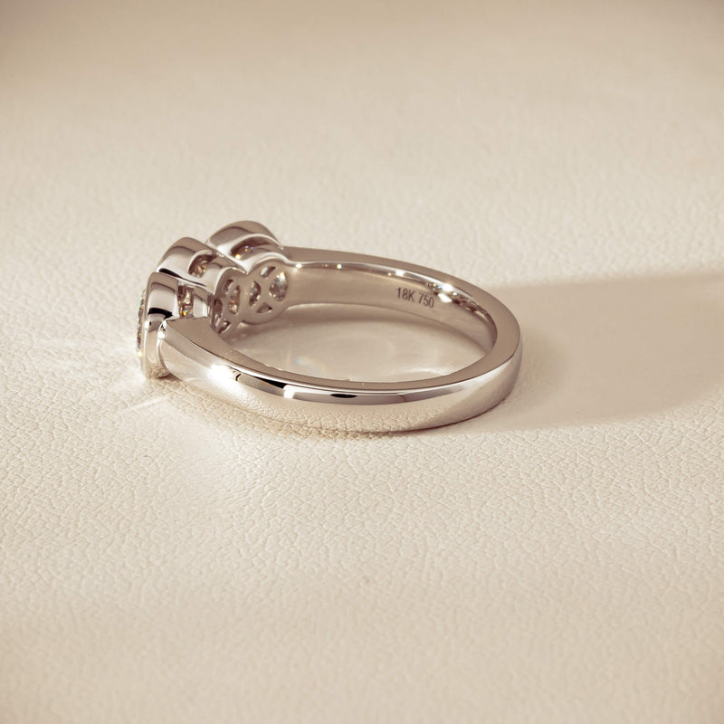 18ct White Gold 1.61ct Diamond Three-Stone Natalia Ring