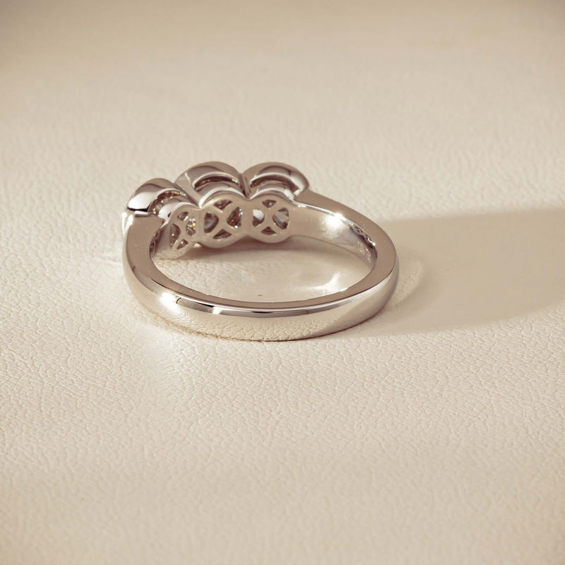 18ct White Gold 1.61ct Diamond Three-Stone Natalia Ring