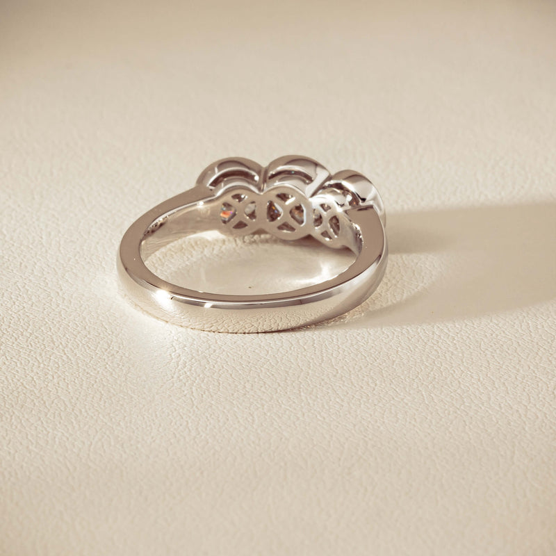 18ct White Gold 1.61ct Diamond Three-Stone Natalia Ring