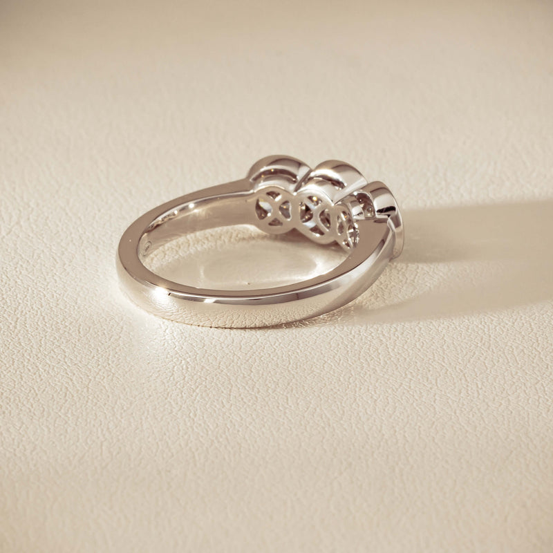 18ct White Gold 1.61ct Diamond Three-Stone Natalia Ring