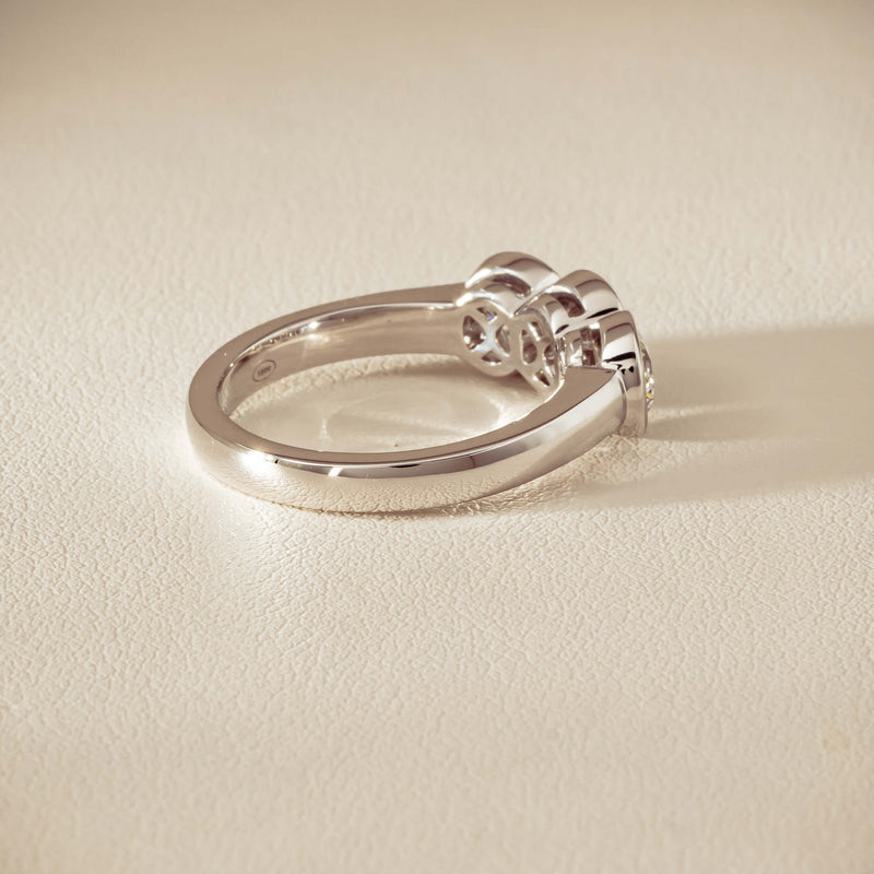 18ct White Gold 1.61ct Diamond Three-Stone Natalia Ring