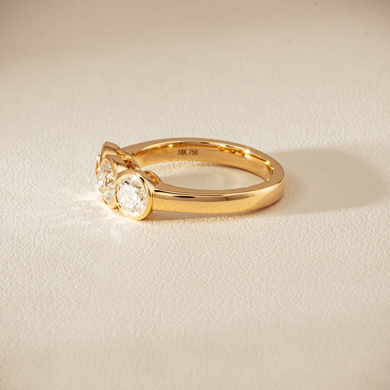18ct Yellow Gold 1.64ct Diamond Three-Stone Natalia Ring