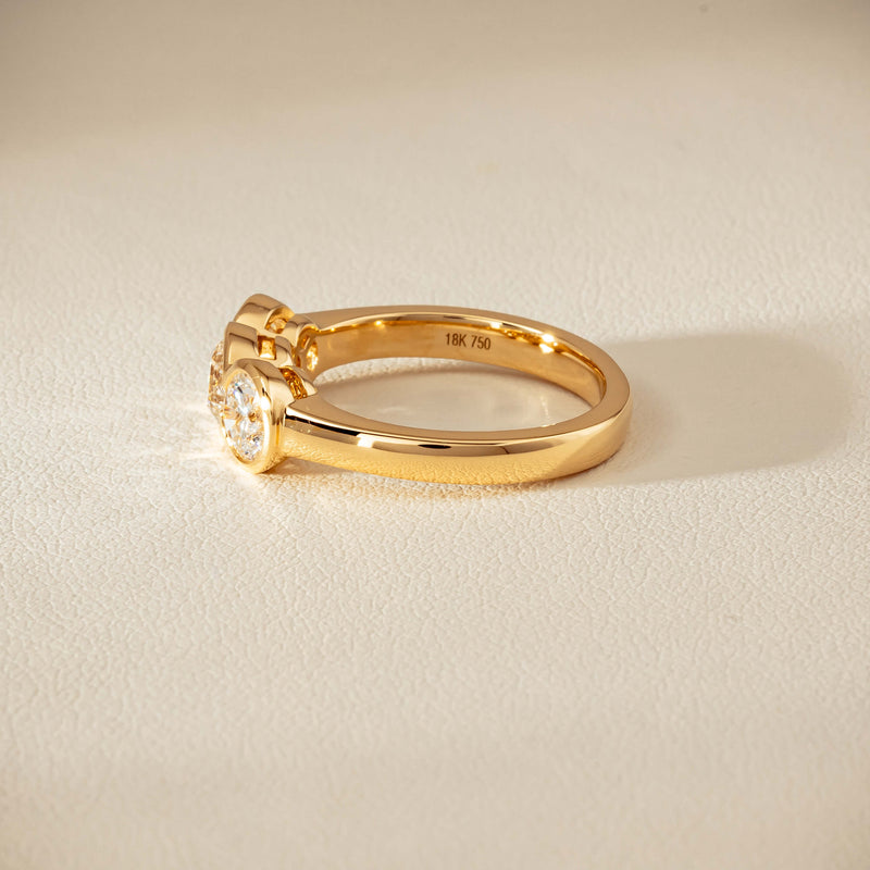 18ct Yellow Gold 1.64ct Diamond Three-Stone Natalia Ring