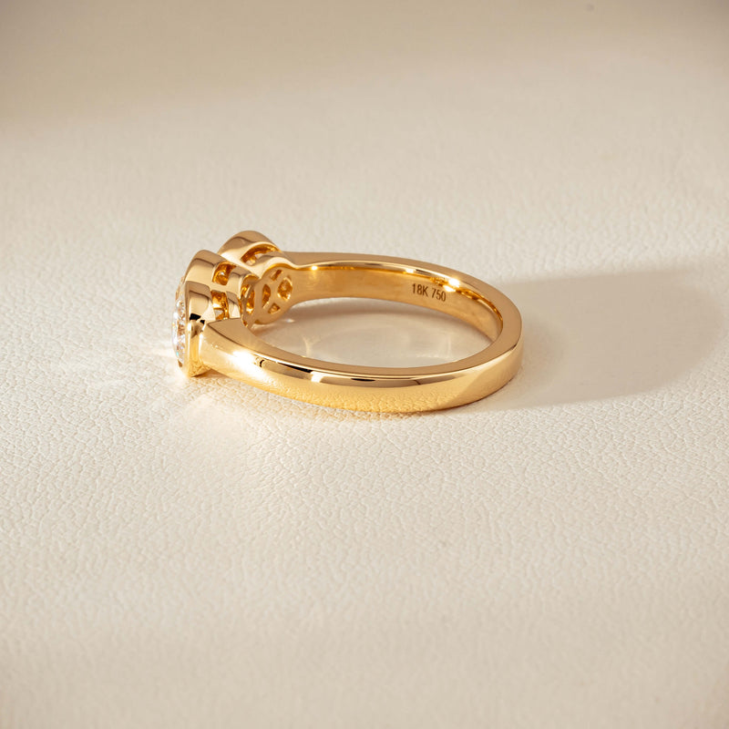 18ct Yellow Gold 1.64ct Diamond Three-Stone Natalia Ring