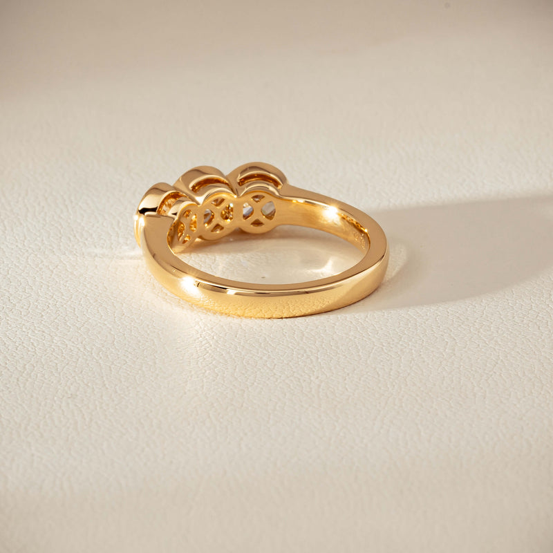 18ct Yellow Gold 1.64ct Diamond Three-Stone Natalia Ring