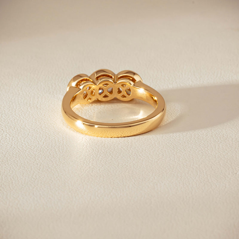 18ct Yellow Gold 1.64ct Diamond Three-Stone Natalia Ring