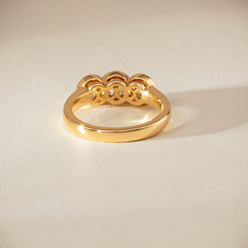 18ct Yellow Gold 1.64ct Diamond Three-Stone Natalia Ring
