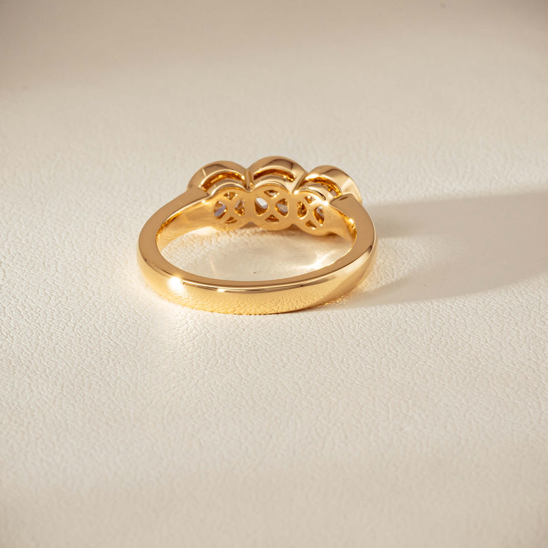18ct Yellow Gold 1.64ct Diamond Three-Stone Natalia Ring