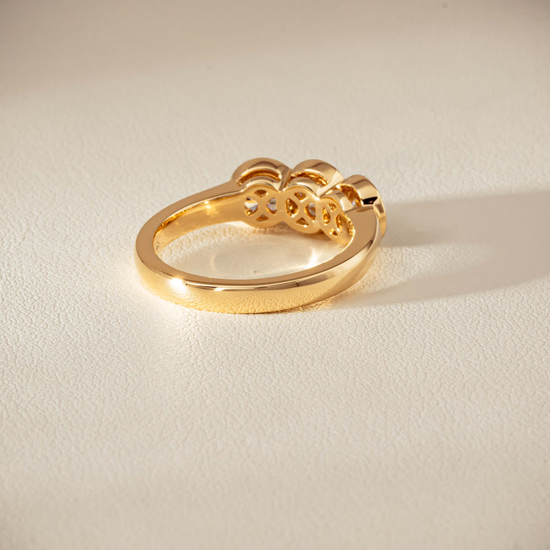 18ct Yellow Gold 1.64ct Diamond Three-Stone Natalia Ring