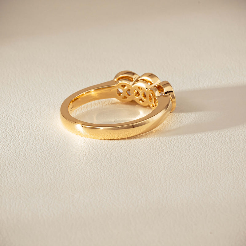 18ct Yellow Gold 1.64ct Diamond Three-Stone Natalia Ring