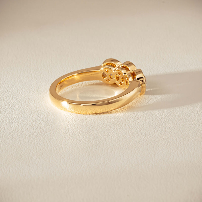 18ct Yellow Gold 1.64ct Diamond Three-Stone Natalia Ring