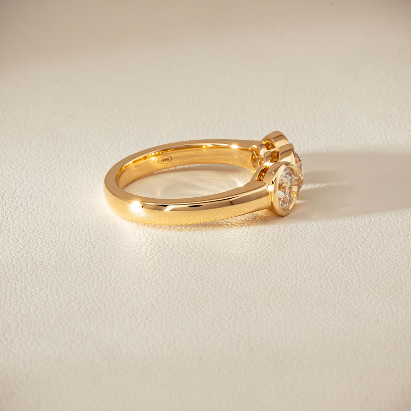 18ct Yellow Gold 1.64ct Diamond Three-Stone Natalia Ring