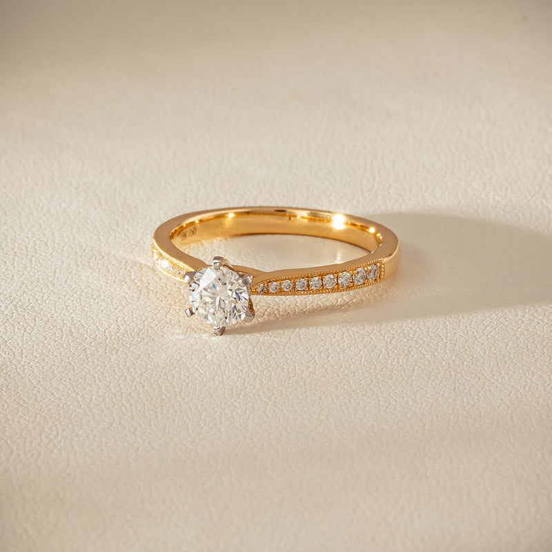 18ct Yellow Gold .52ct Diamond Zenith Ring