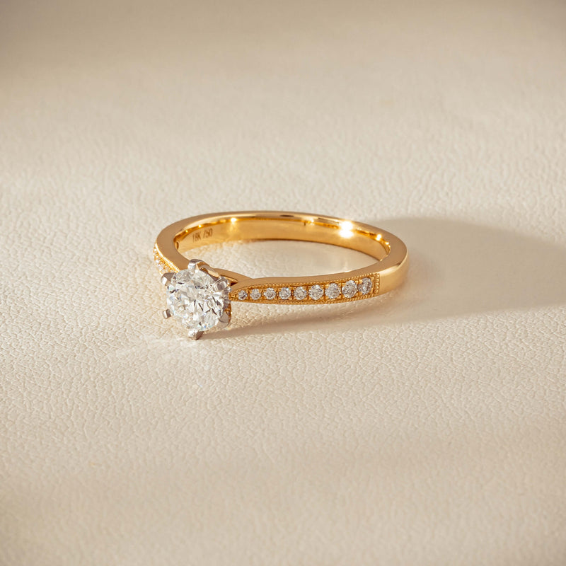 18ct Yellow Gold .52ct Diamond Zenith Ring