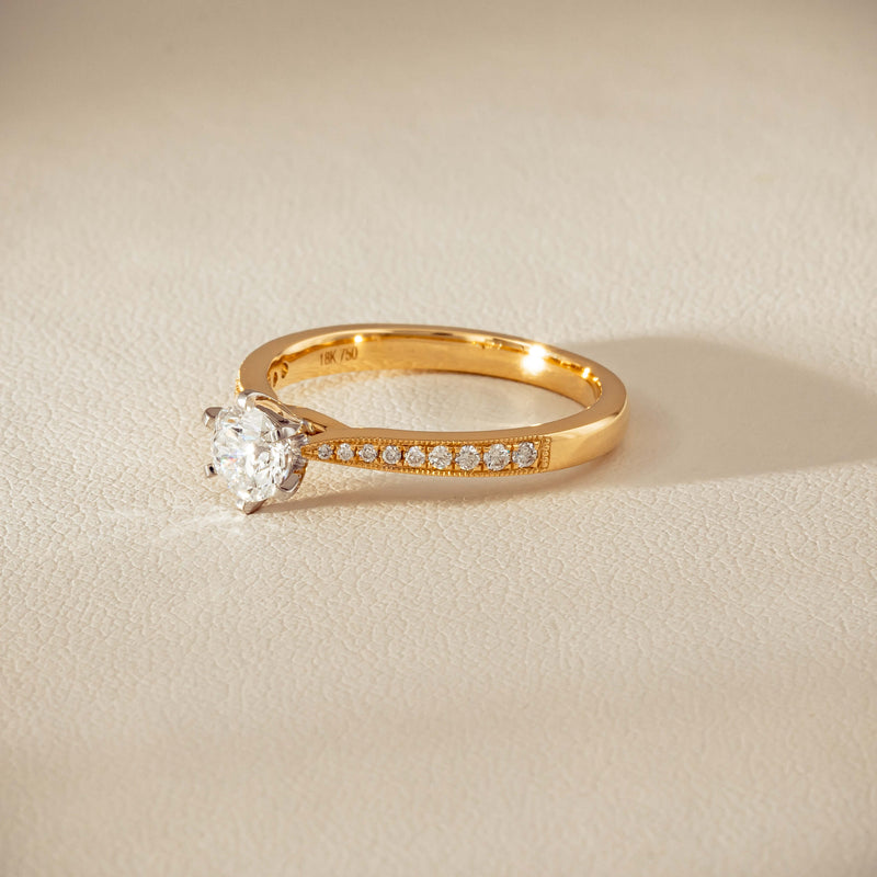 18ct Yellow Gold .52ct Diamond Zenith Ring