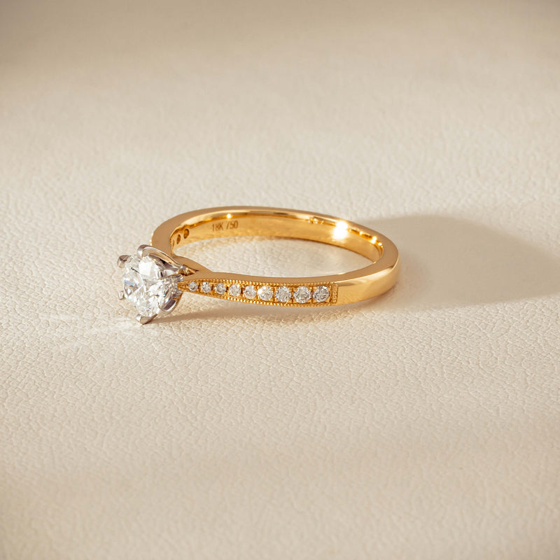 18ct Yellow Gold .52ct Diamond Zenith Ring