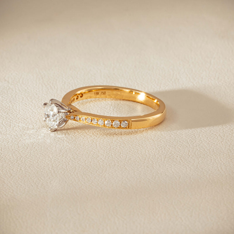 18ct Yellow Gold .52ct Diamond Zenith Ring
