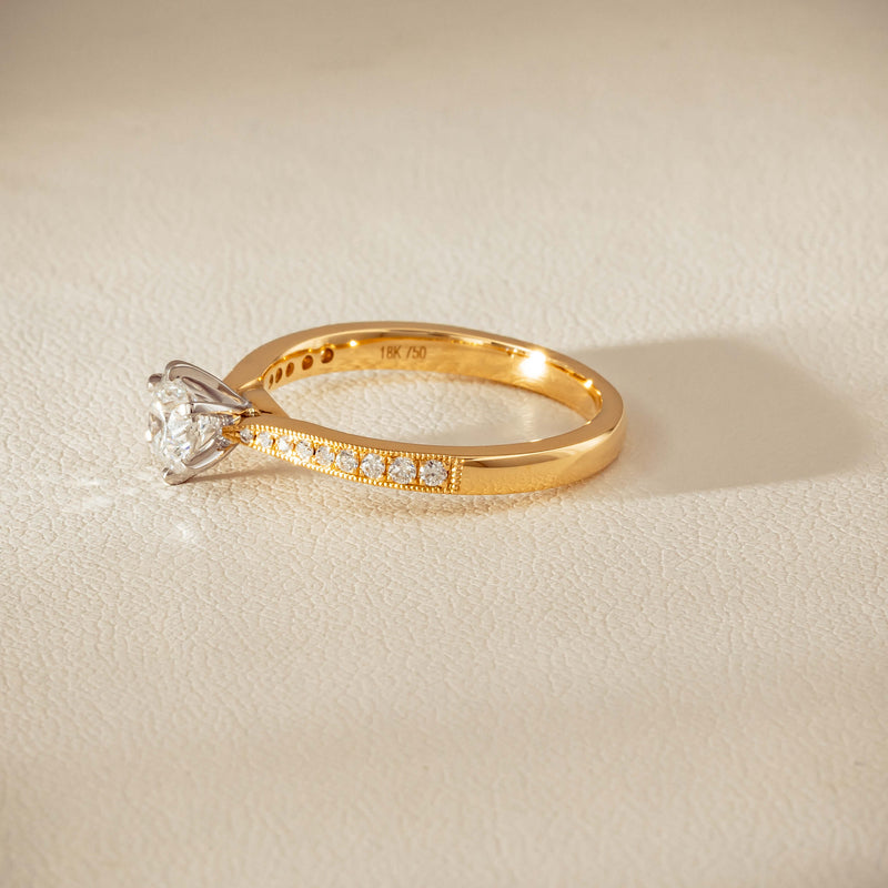 18ct Yellow Gold .52ct Diamond Zenith Ring