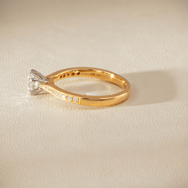 18ct Yellow Gold .52ct Diamond Zenith Ring