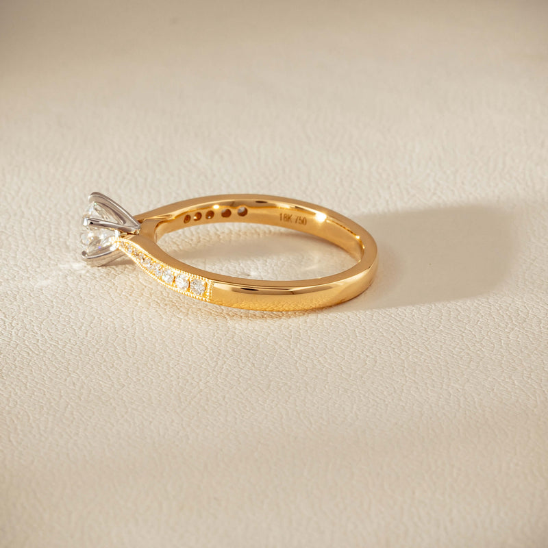 18ct Yellow Gold .52ct Diamond Zenith Ring