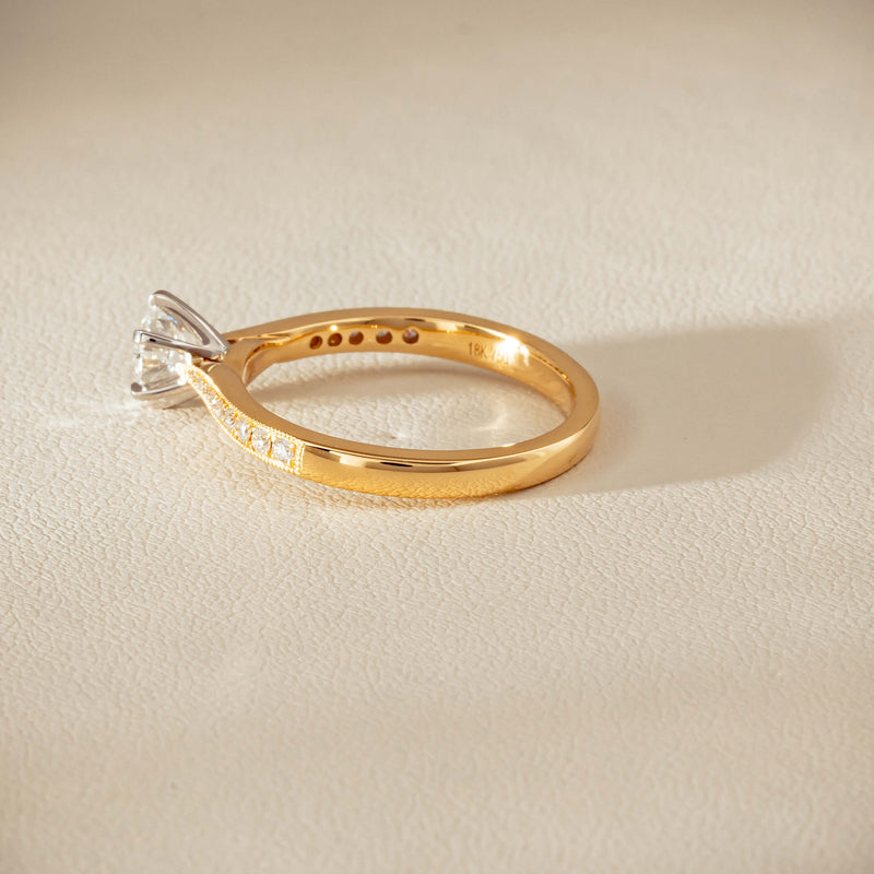 18ct Yellow Gold .52ct Diamond Zenith Ring