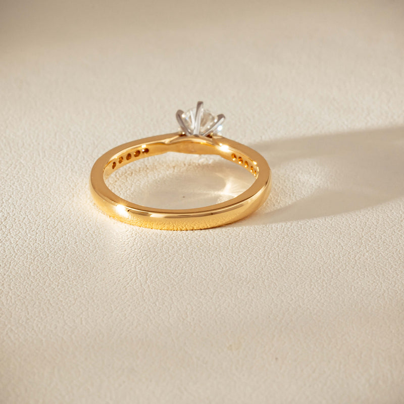 18ct Yellow Gold .52ct Diamond Zenith Ring