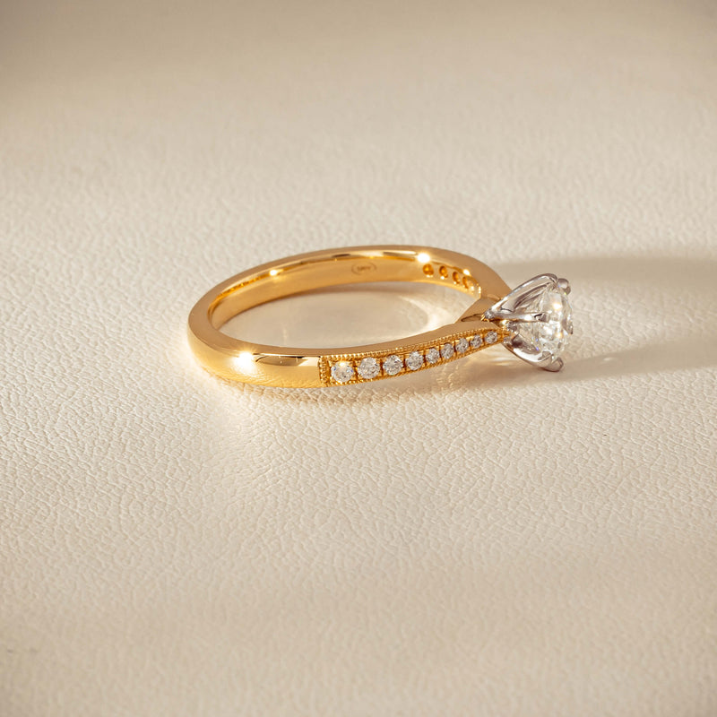 18ct Yellow Gold .52ct Diamond Zenith Ring