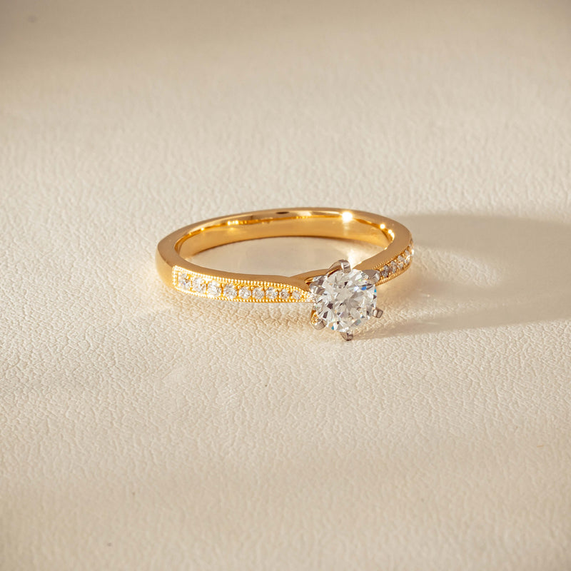 18ct Yellow Gold .52ct Diamond Zenith Ring