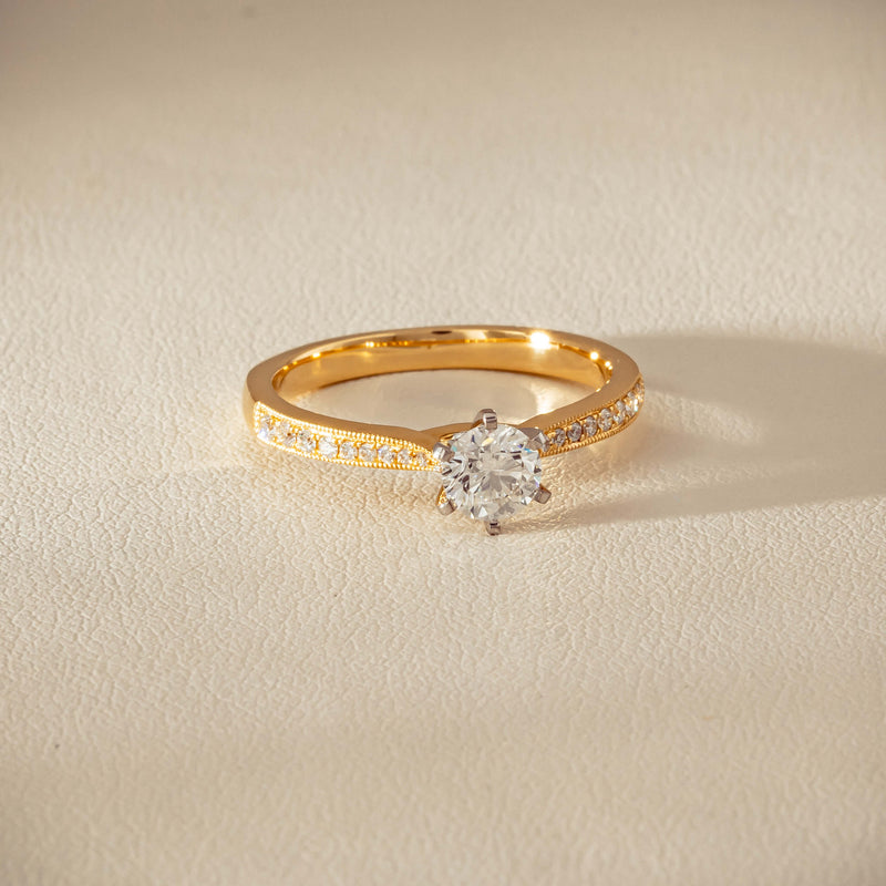 18ct Yellow Gold .52ct Diamond Zenith Ring