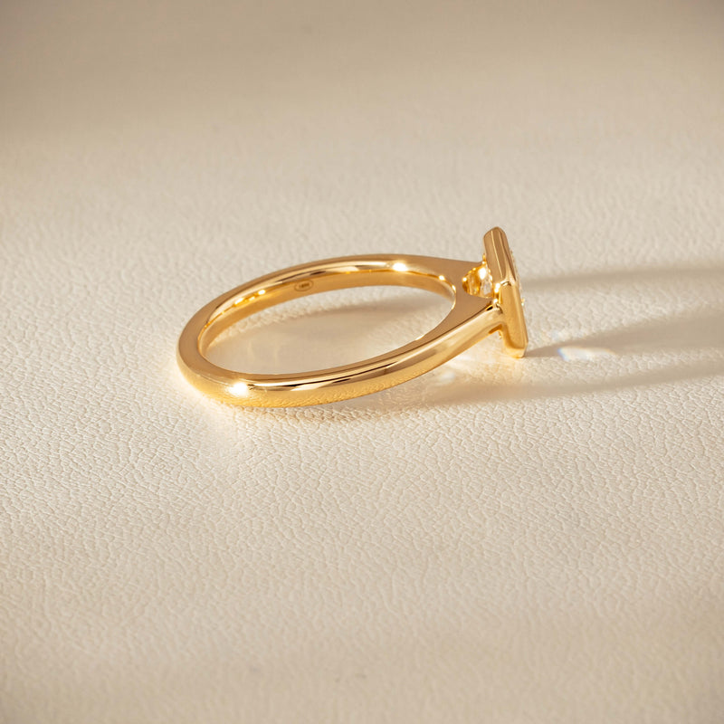 18ct Yellow Gold 1.05ct Hexagonal Diamond Natalia Ring