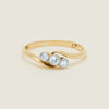 Vintage 18ct Yellow Gold .15ct Old-Cut Diamond Twist Ring