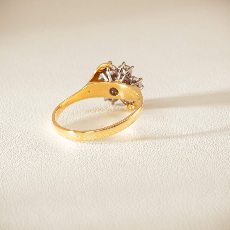 Deja Vu 18ct Yellow Gold .45ct Diamond Cluster Ring