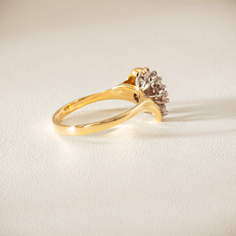 Deja Vu 18ct Yellow Gold .45ct Diamond Cluster Ring