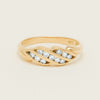 Deja Vu 18ct Yellow Gold .25ct Diamond Crossover Ring