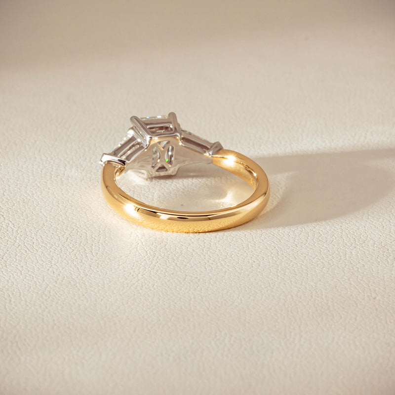 18ct Yellow Gold 1.27ct Reclaimed Emerald-Cut Diamond Ring