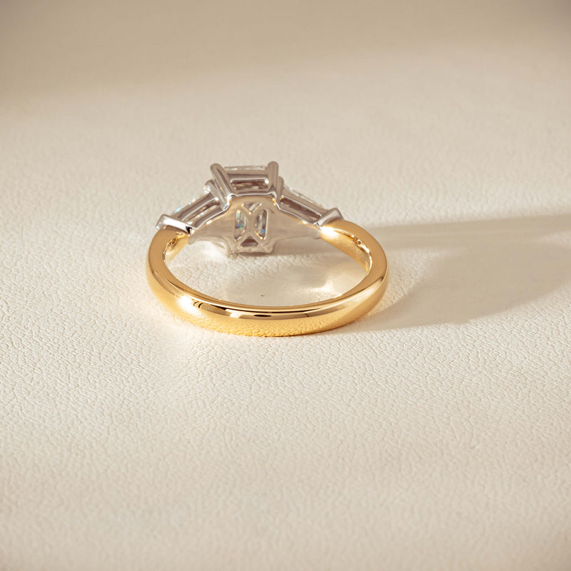 18ct Yellow Gold 1.27ct Reclaimed Emerald-Cut Diamond Ring