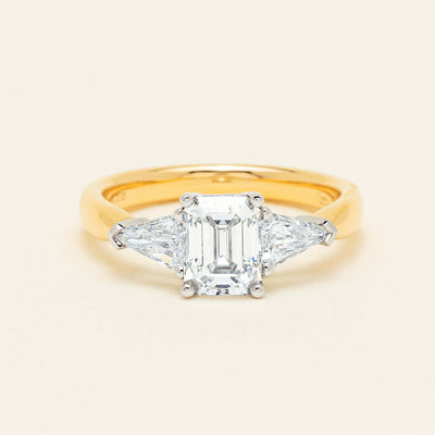 18ct Yellow Gold 1.27ct Reclaimed Emerald-Cut Diamond Ring