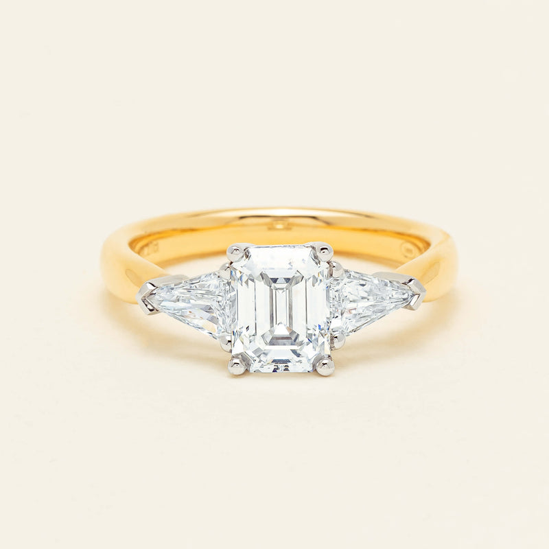 18ct Yellow Gold 1.27ct Reclaimed Emerald-Cut Diamond Ring