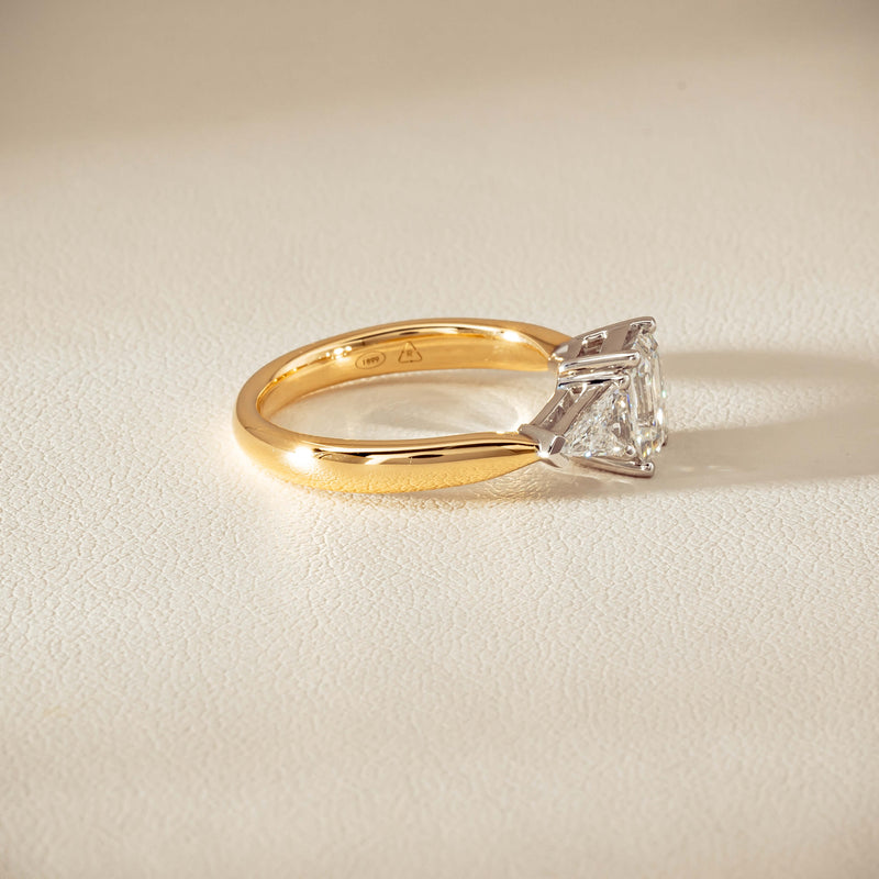 18ct Yellow Gold 1.27ct Reclaimed Emerald-Cut Diamond Ring