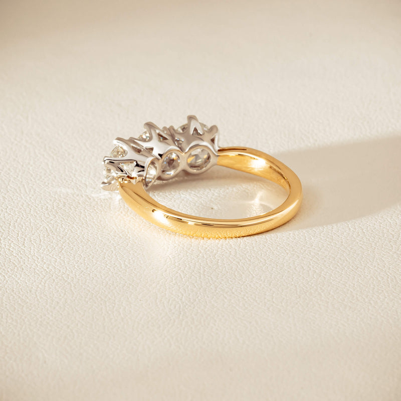 18ct Yellow Gold 2.30ct Diamond Trilogy Ring